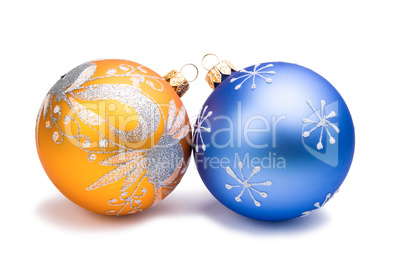New Year Christmas blue and orange toys