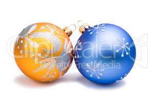 New Year Christmas blue and orange toys