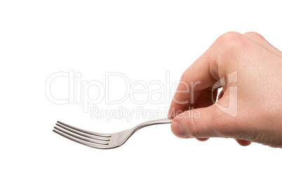 hand with empty fork