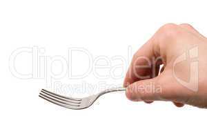 hand with empty fork