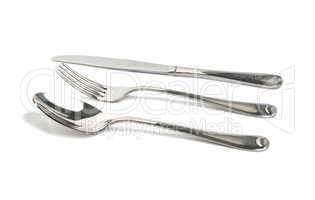 fork spoon and knife isolated