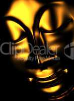 Buddha Lichtspiel Gold Schwarz 02