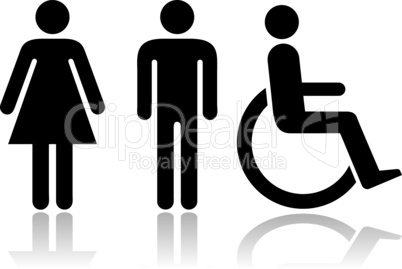 Toilet symbols disabled