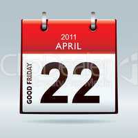 Good Friday calendar icon