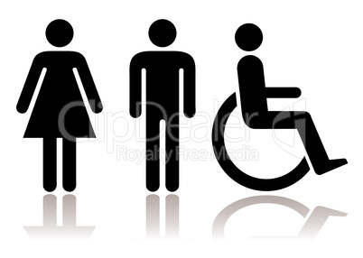 Toilet symbols disabled