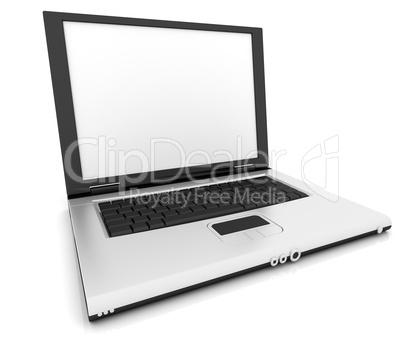 Laptop On White Background