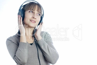 Woman listening music