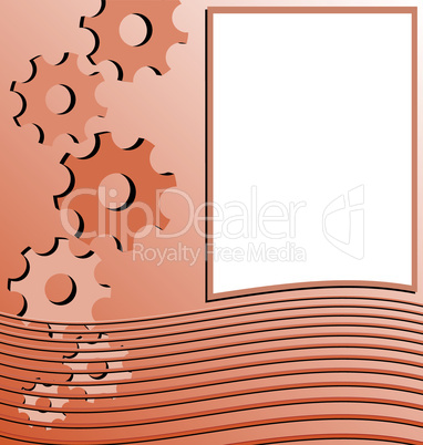 Realistic illustration of orange abstract stripped background