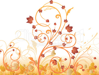 Autumn floral ornament