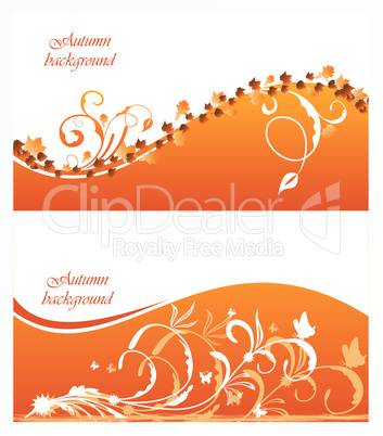 Autumn floral background