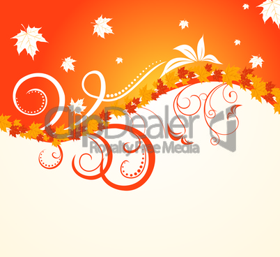 Autumn floral background