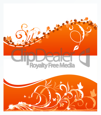 Autumn floral background