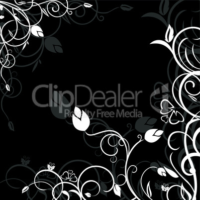 Floral greeting card. Vector