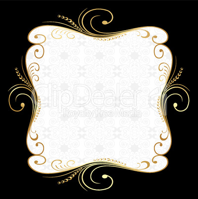 Golden floral frame