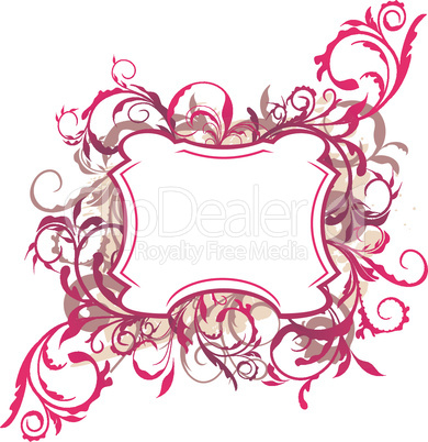 Illustration the floral decor element for design and border