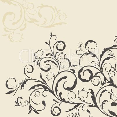 Illustration the floral decor element for design and border