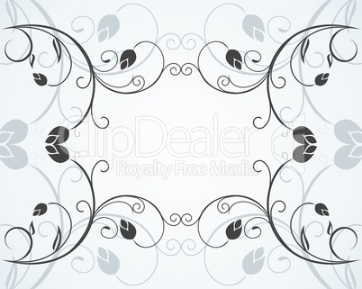 Illustration the floral decor background for design