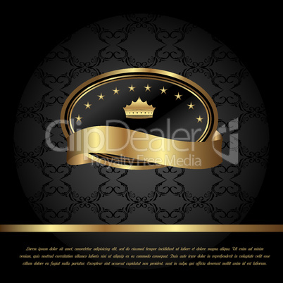 Royal background with golden frame