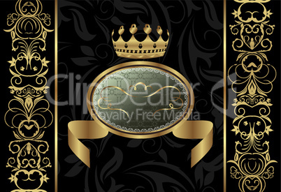 ornate background with crown
