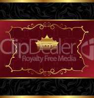 ornate decorative background with crown