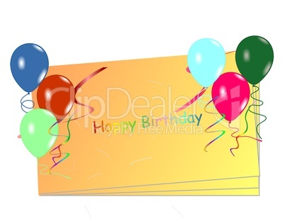 Beautiful celebration card with balloons