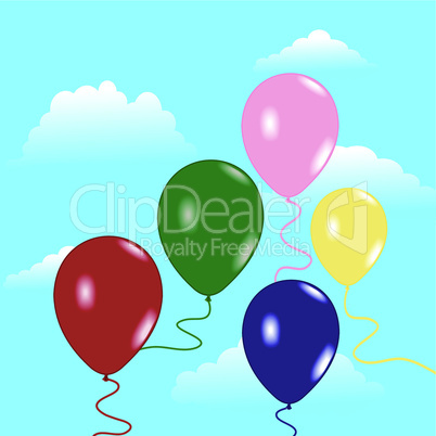 Sky with balloons