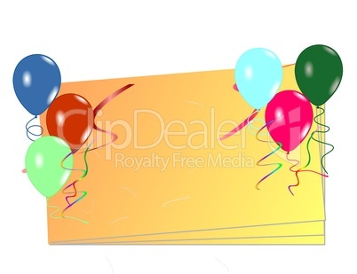 Celebration card with balloons