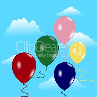 Sky with balloons