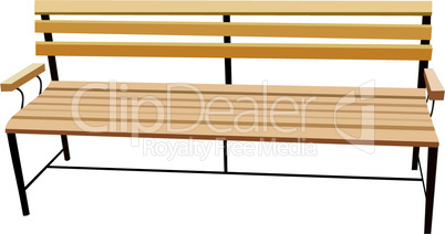 Realistic illustration of bench is isolated on white  background