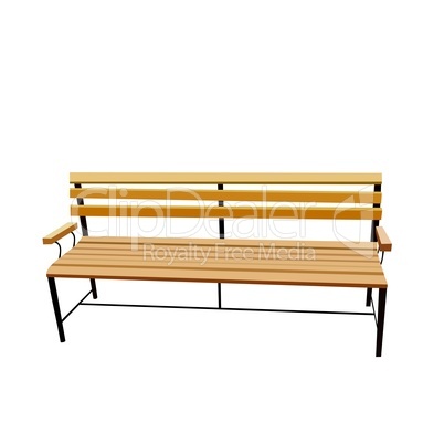 Realistic illustration of bench