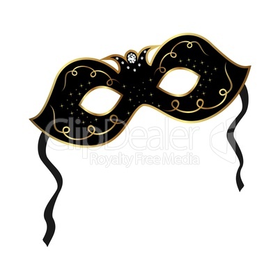 realistic carnival or theater mask isolated