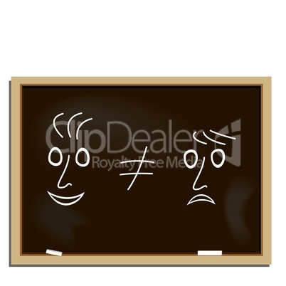 Realistic illustration school blackboard