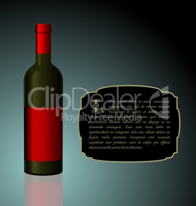 Illustration the elite wine bottle