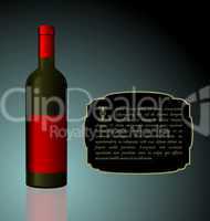 Illustration the elite wine bottle