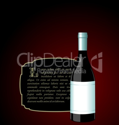 Illustration the elite wine bottle