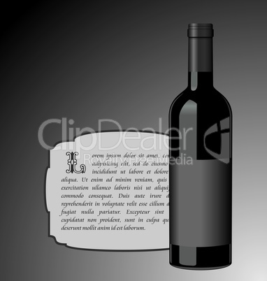 Illustration the elite wine bottle