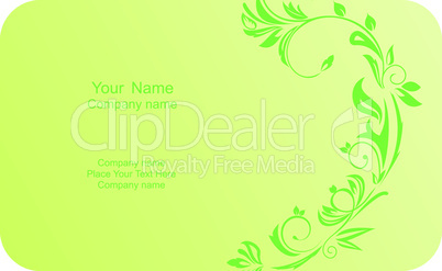 Illustration of  template card company label with name