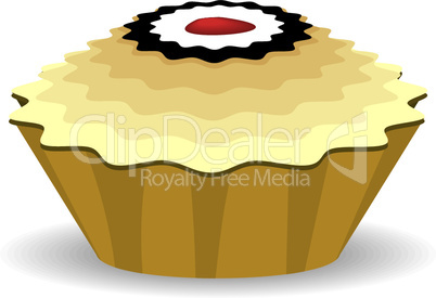 Illustration the cute cupcake