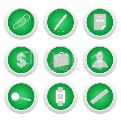 Green sticker with icon 9