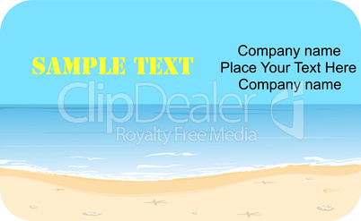 Business card with beach