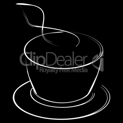 Illustartion style logo coffee cap