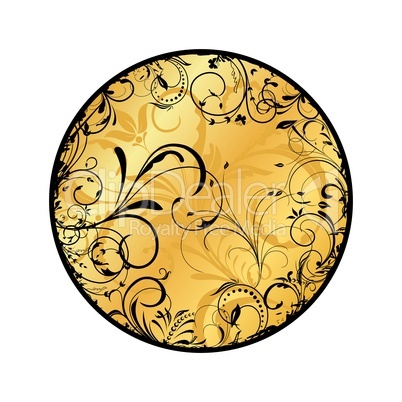 gold floral medallion