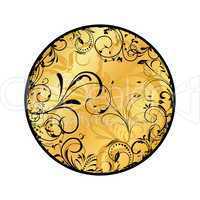 gold floral medallion