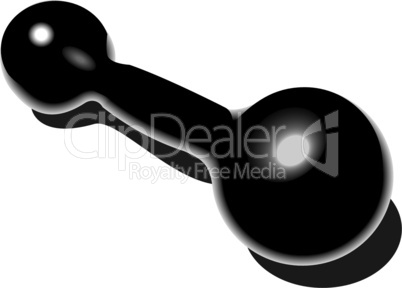 Realistic illustration of dumbbel is isolated on white backgroun