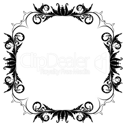 Blank floral frame border