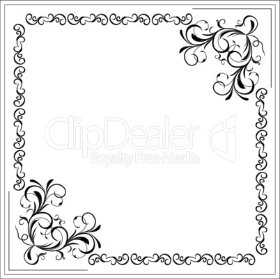 Blank floral frame border