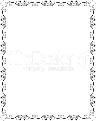 Blank floral frame border