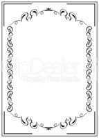 Blank floral frame border