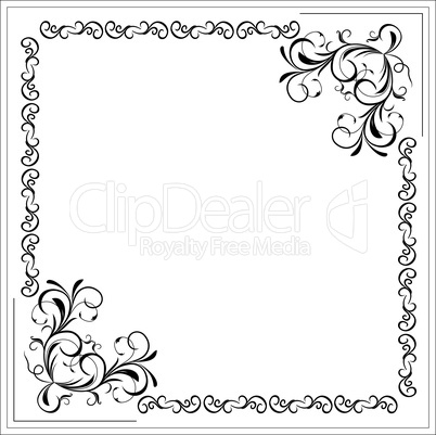 Blank floral frame border