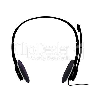 Realistic illustration of headset